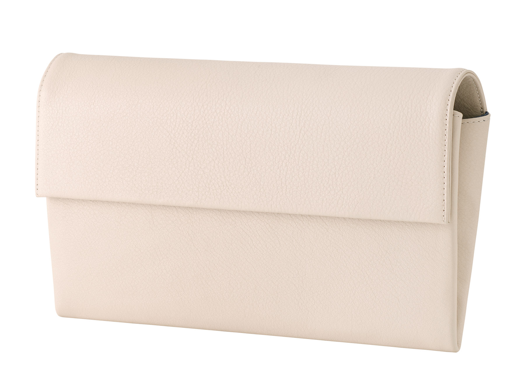 HAZE clutch bag in ivory calfskin leather | TSATSAS