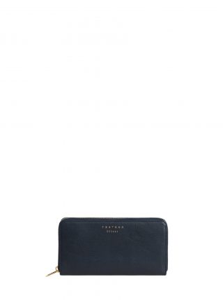 KOBO 2 wallet in navy blue calfskin leather | TSATSAS