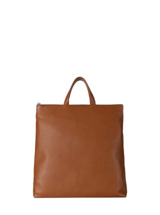 LUCID tote bag in tan calfskin leather | TSATSAS