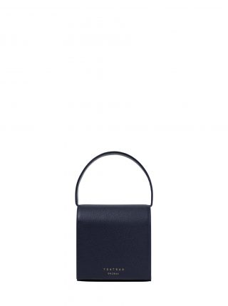 MALVA 2 handbag in navy blue calfskin leather | TSATSAS
