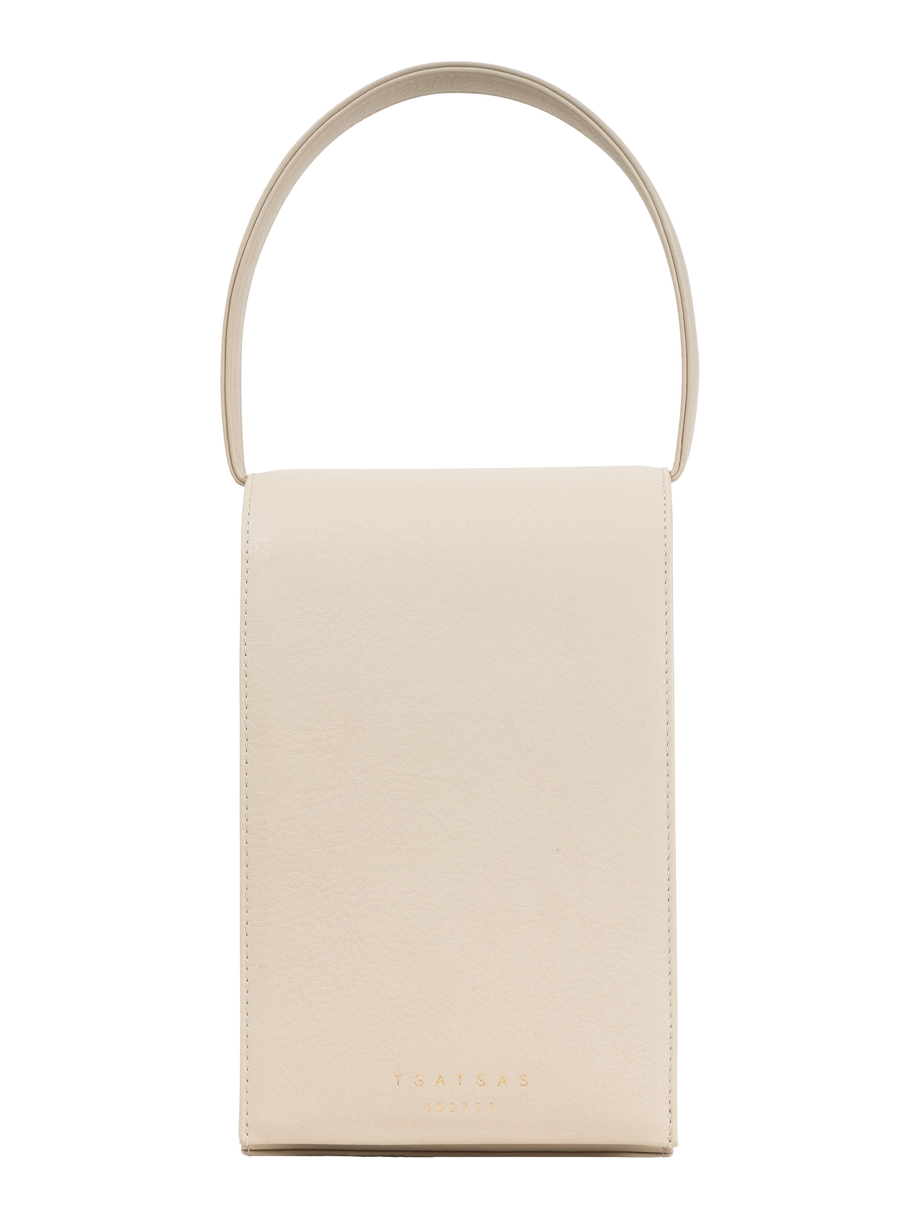 MALVA 3 top handle bag in ivory calfskin leather | TSATSAS