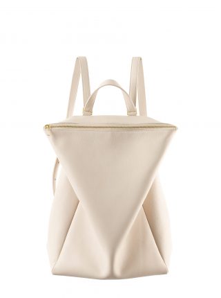 MARSH backpack in ivory calfskin leather | TSATSAS