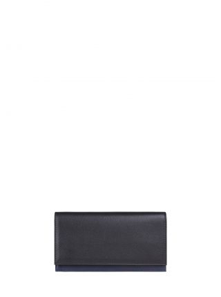 CREAM TYPE 10 wallet in black calfskin leather | TSATSAS