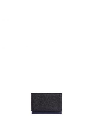 CREAM TYPE 3 coin wallet in black calfskin leather | TSATSAS
