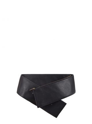 SOMA waist belt with bag in black calfskin leather | TSATSAS