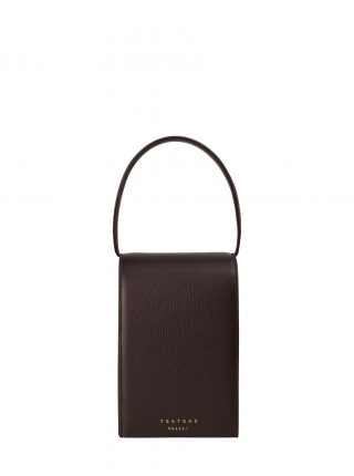 MALVA 3 hand bag in dark brown calfskin leather | TSATSAS