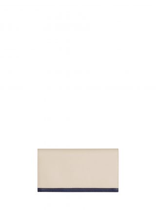 CREAM TYPE 10 wallet in ivory calfskin leather | TSATSAS
