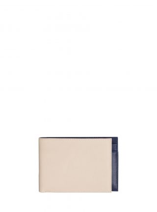 CREAM TYPE 6 wallet in ivory calfskin leather | TSATSAS