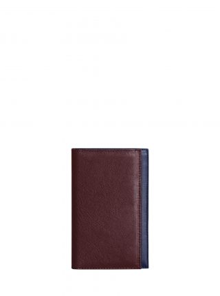 CREAM TYPE 7 wallet in burgundy calfskin leather | TSATSAS