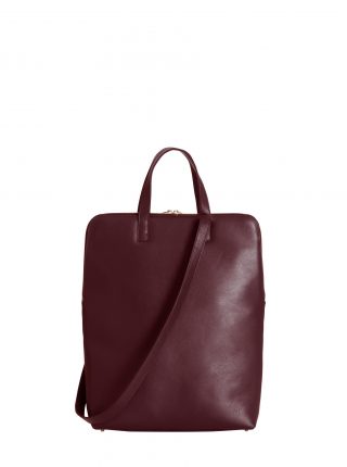 NICHE tote bag in burgundy calfskin leather | TSATSAS