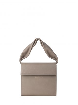 RHEI top handle bag in grey calfskin leather | TSATSAS