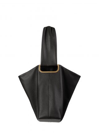 SHIFT shoulder bag in black calfskin leather | TSATSAS