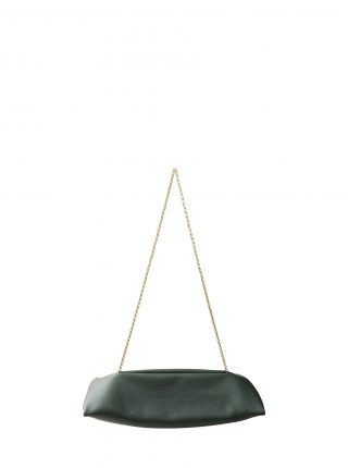 ANVIL shoulder bag in pine-green calfskin leather | TSATSAS