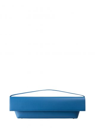 KIRAT shoulder bag in azure calfskin leather | TSATSAS