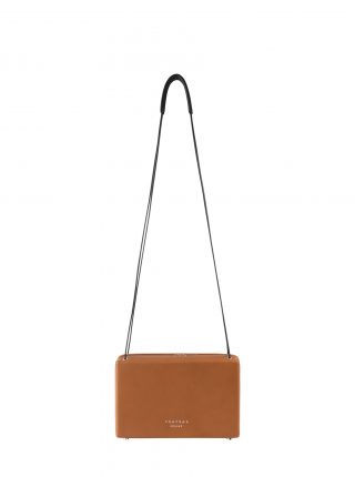 LINDEN 32 shoulder bag in tan calfskin leather | TSATSAS