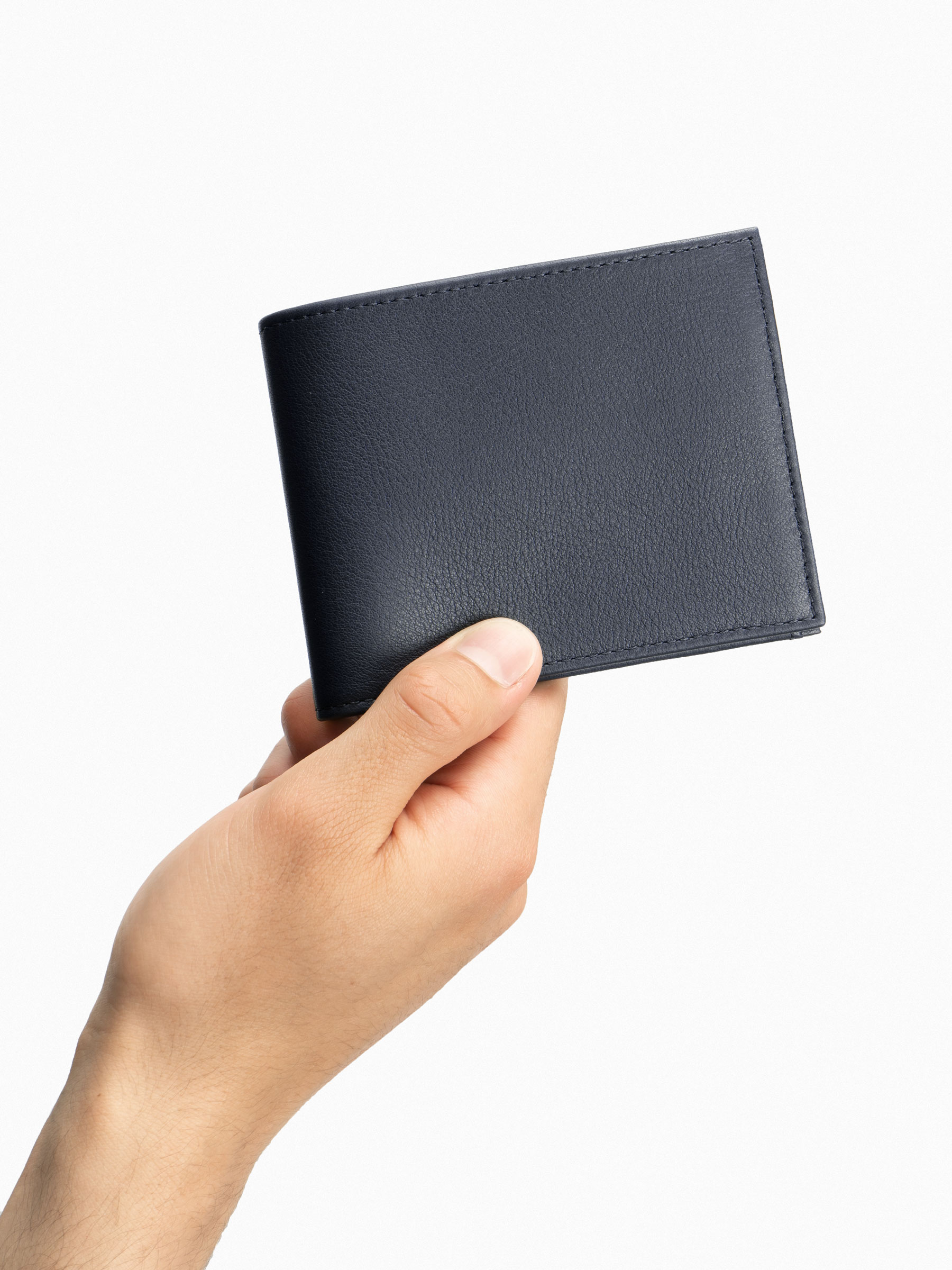 KYOTO 1 billfold wallet in navy blue calfskin leather | TSATSAS