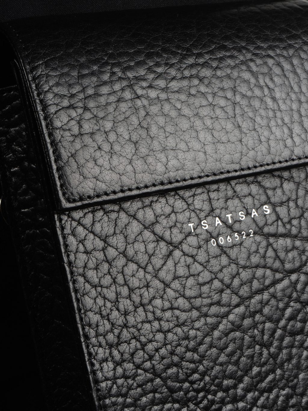 VIGO shoulder bag in black bison leather | TSATSAS