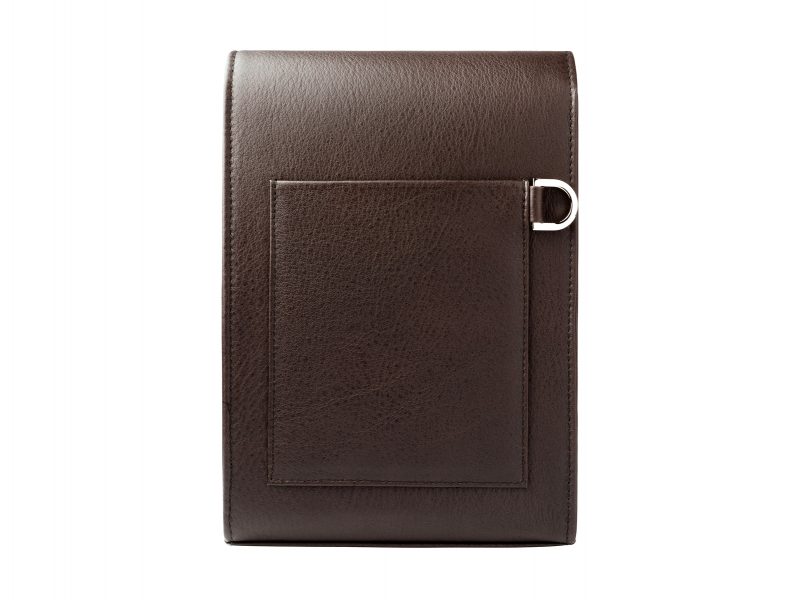 VIGO shoulder bag in dark brown calfskin leather | TSATSAS